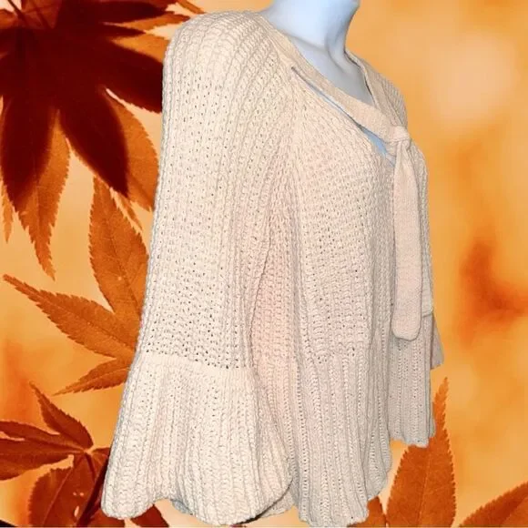 Anthropologie pol cream soft cute sweater - Picture 8 of 11